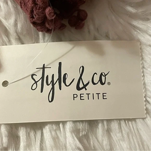 NWT Style & Co. Floral Lantern Sleeve Top, PL - Picture 7 of 10